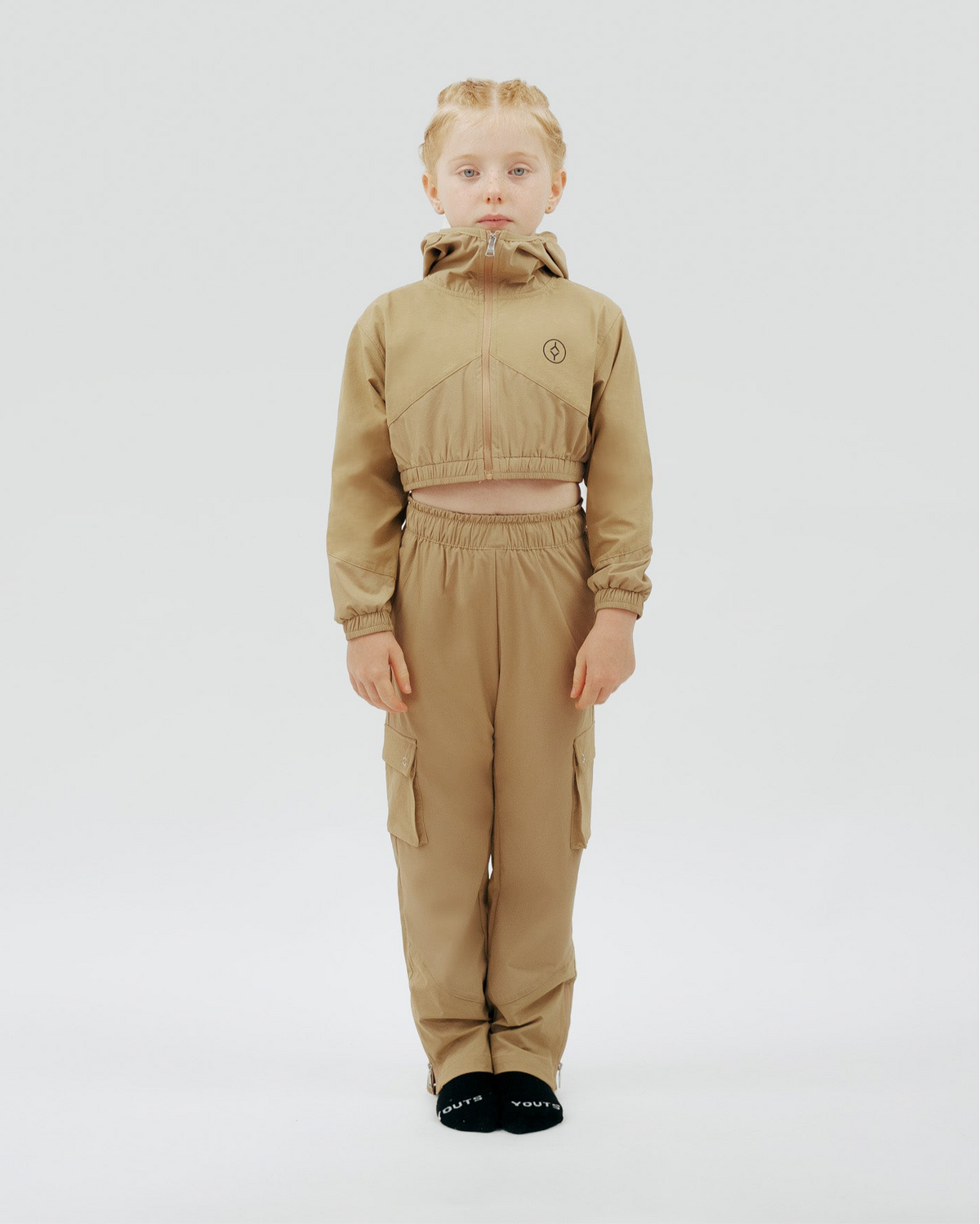 YOUTS Girls Tech Tracksuit in Sand