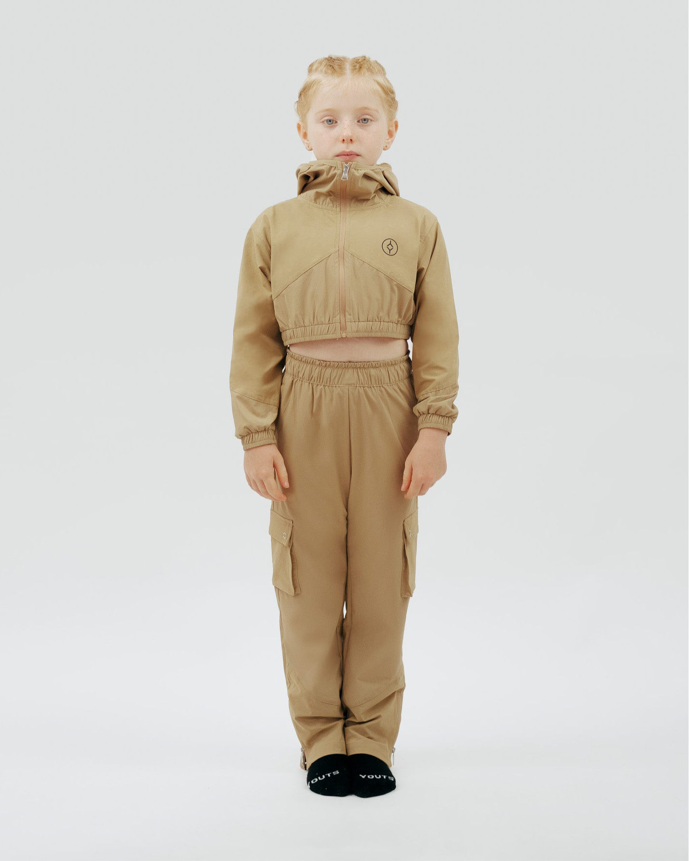 YOUTS Girls Tech Tracksuit in Sand