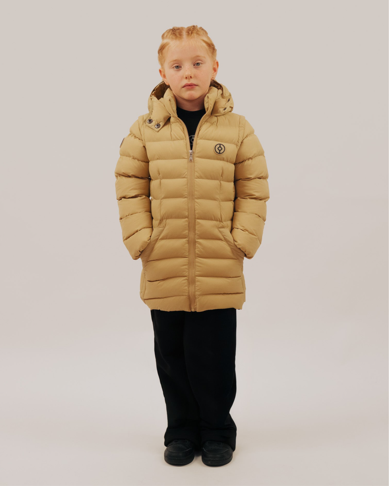 YOUTS Girls Hybrid Bell Coat in Sand