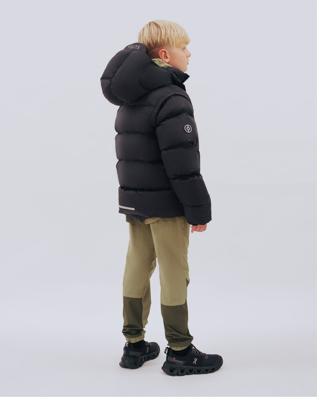 YOUTS Boys Hybrid Coat in Black