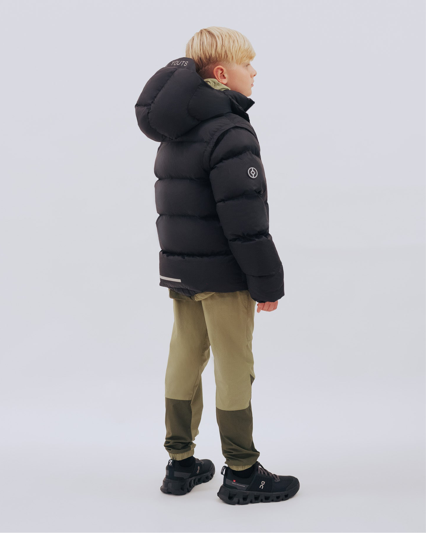 YOUTS Boys Hybrid Coat in Black