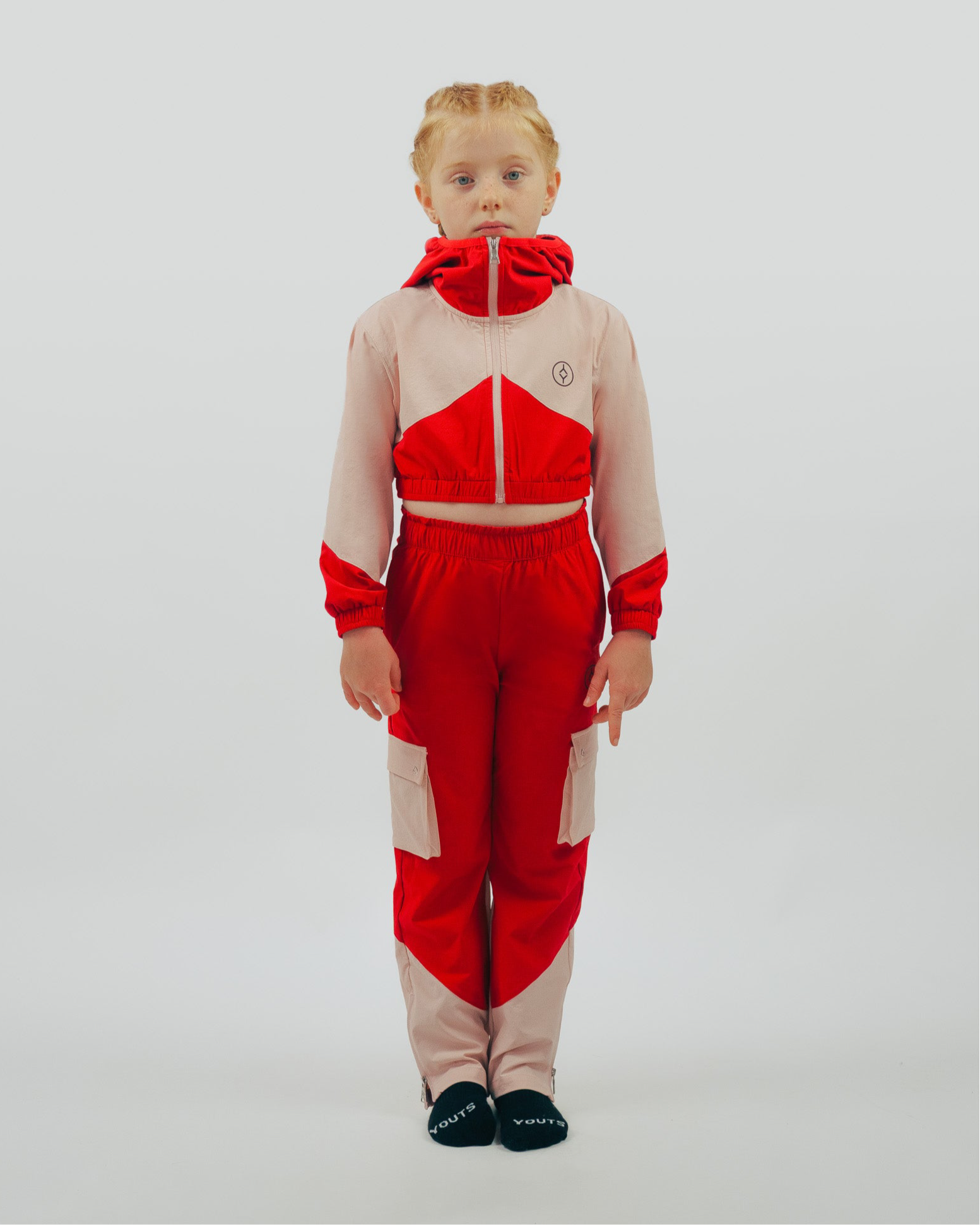 YOUTS Girls Tech Tracksuit in Cherry