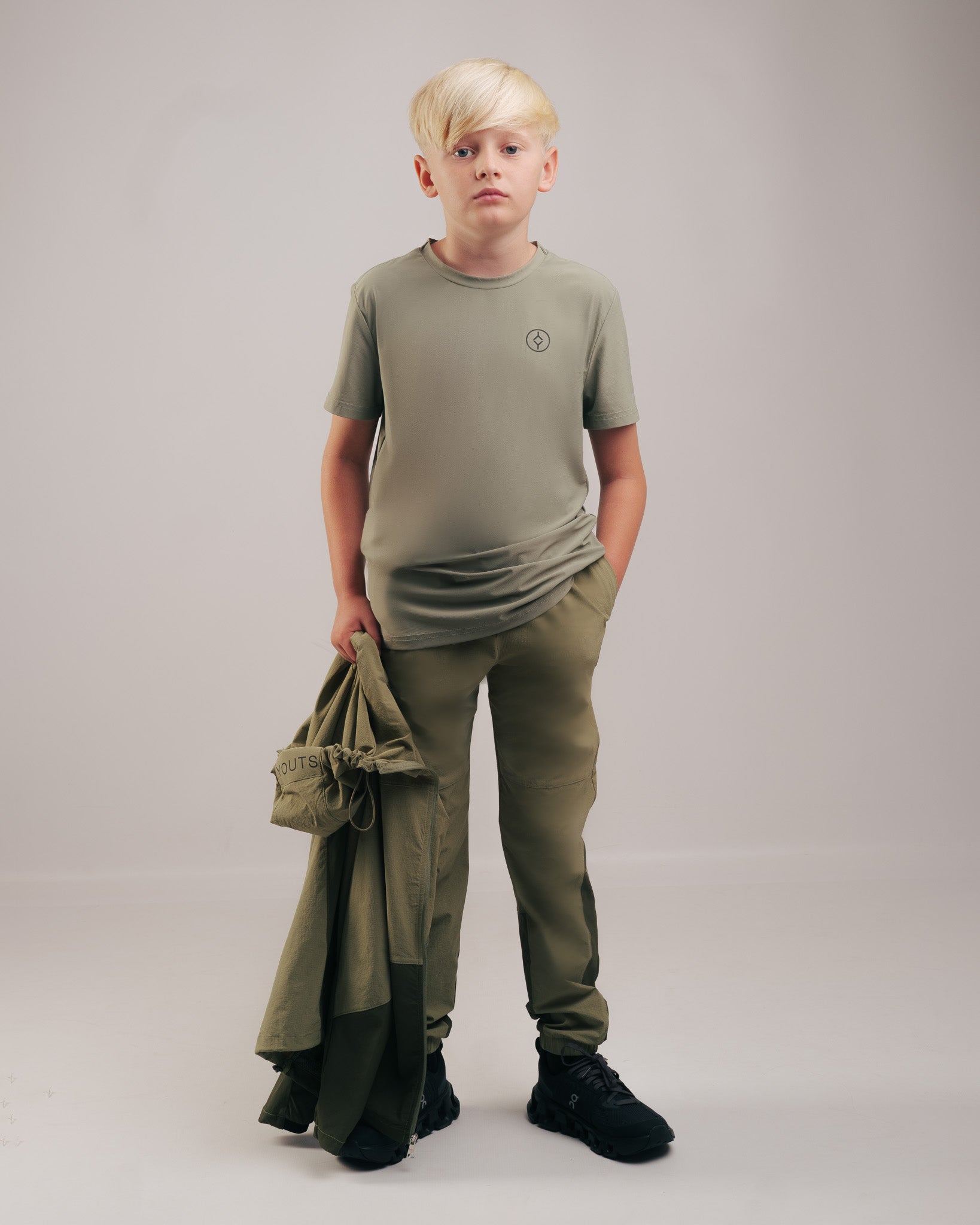 YOUTS Boys Tech T-Shirt in Forest Green