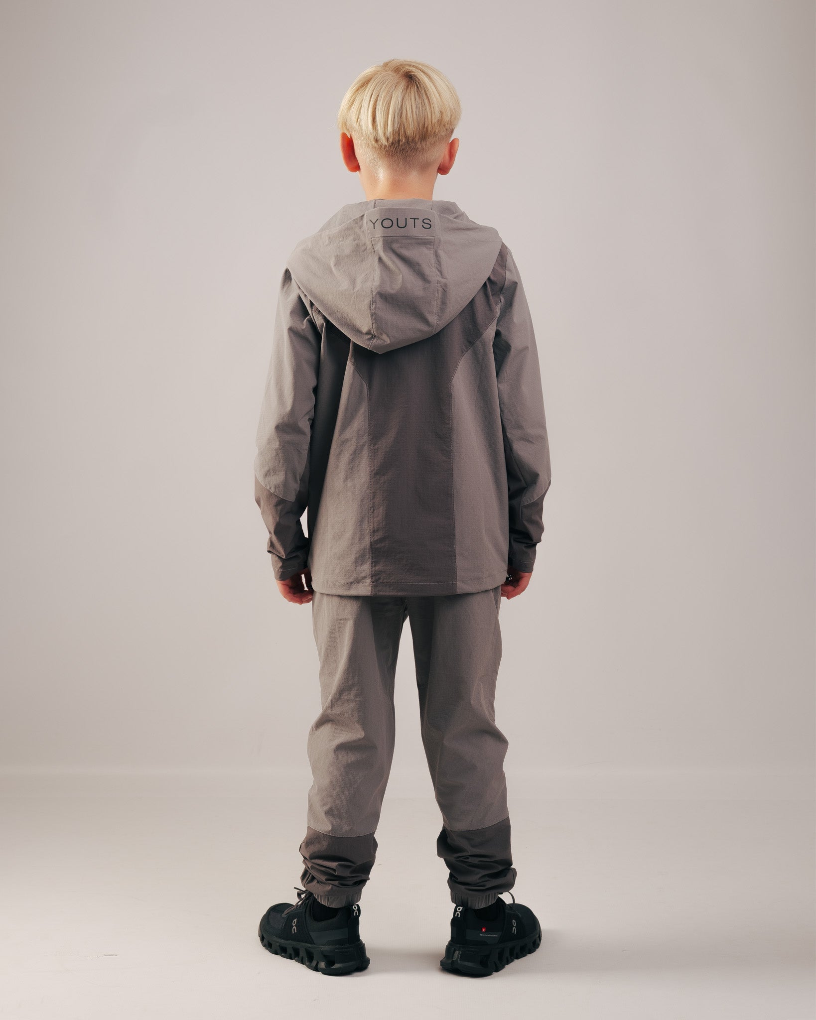 YOUTS Boys Tech Tracksuit Stone Grey