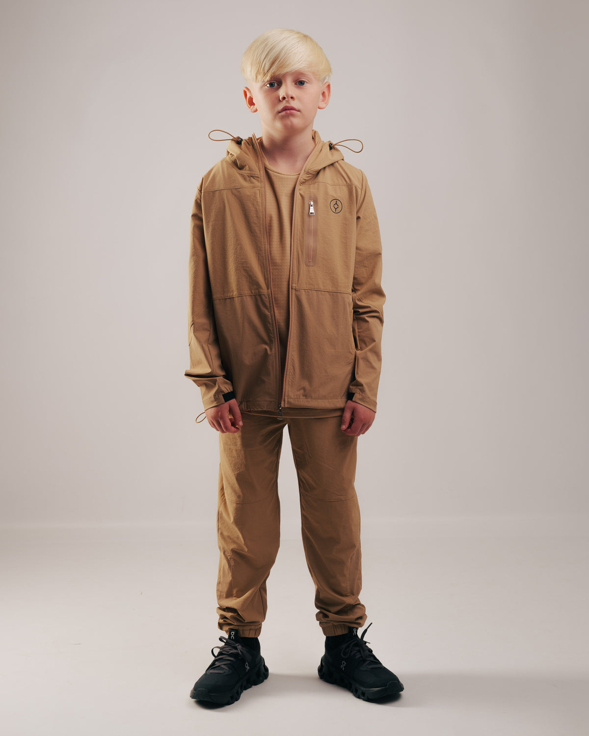 YOUTS Boys Tech Tracksuit in Sand