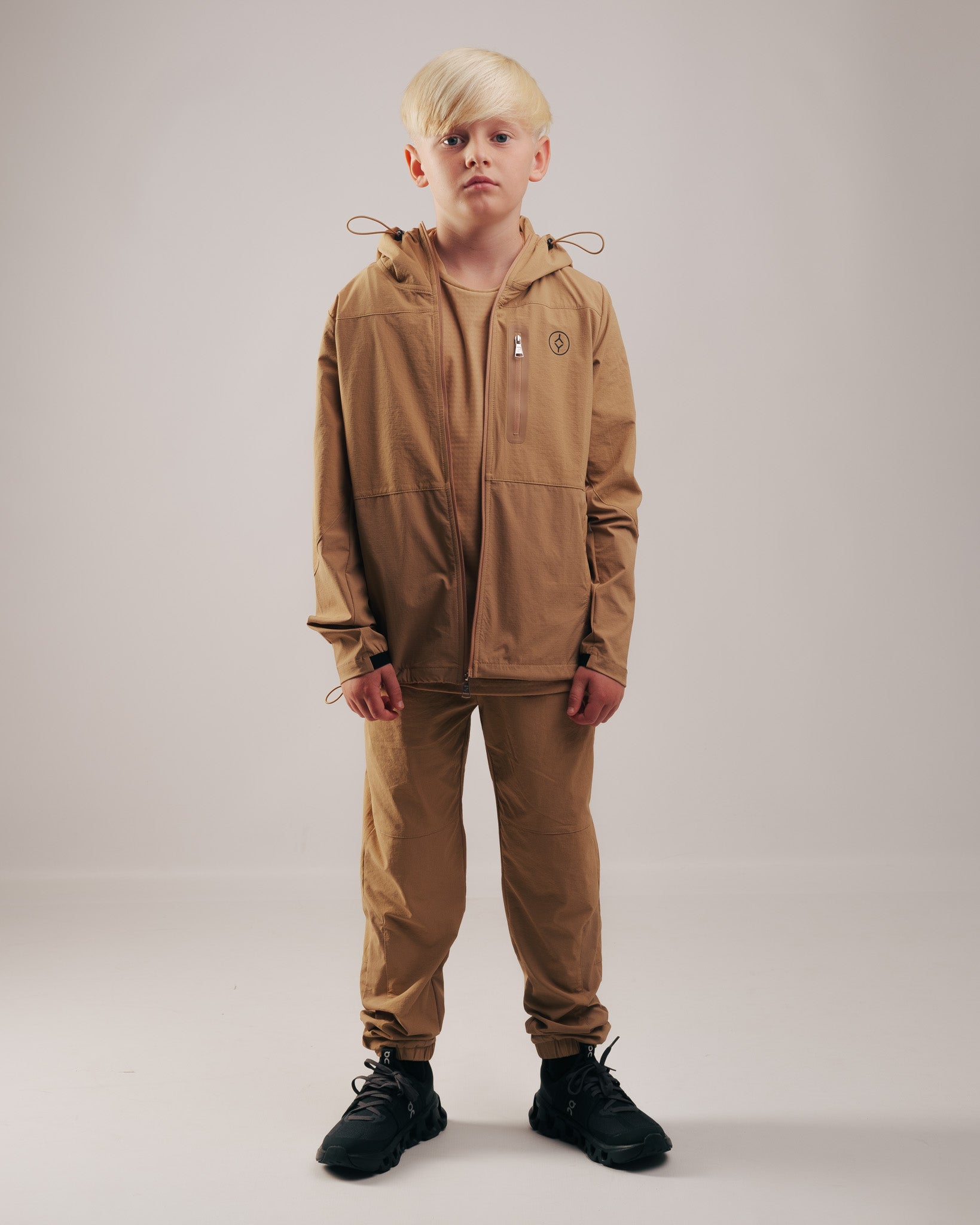 YOUTS Boys Tech Tracksuit in Sand