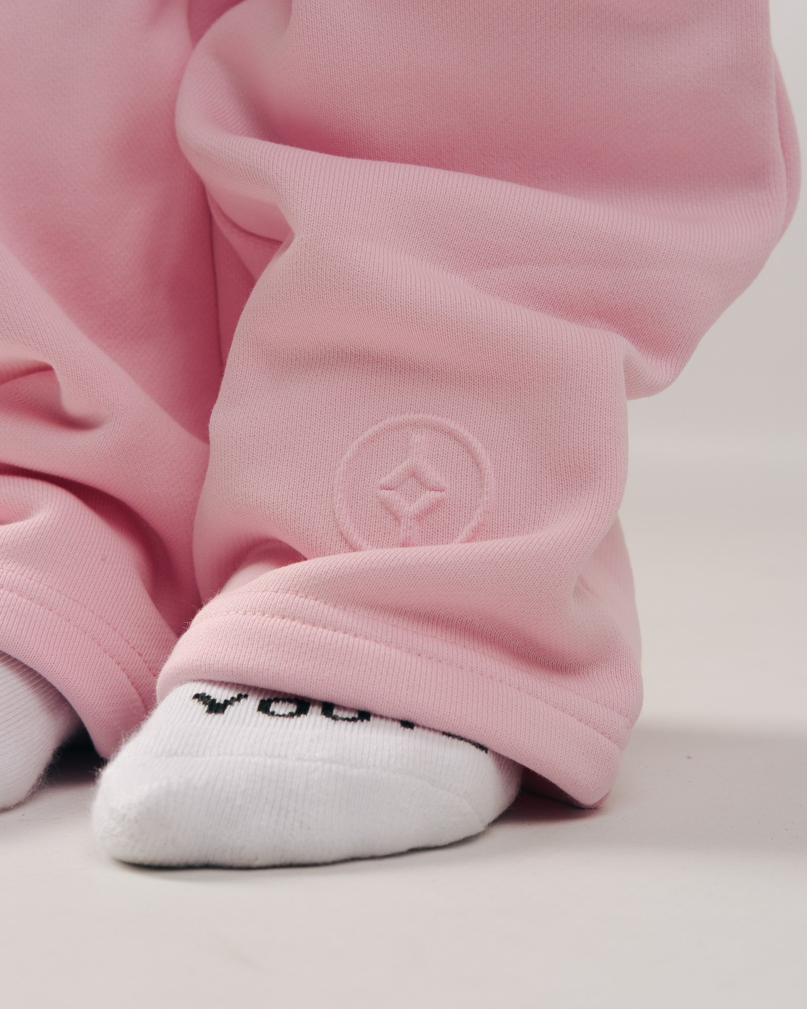 YOUTS Wide Leg Joggers in Pink