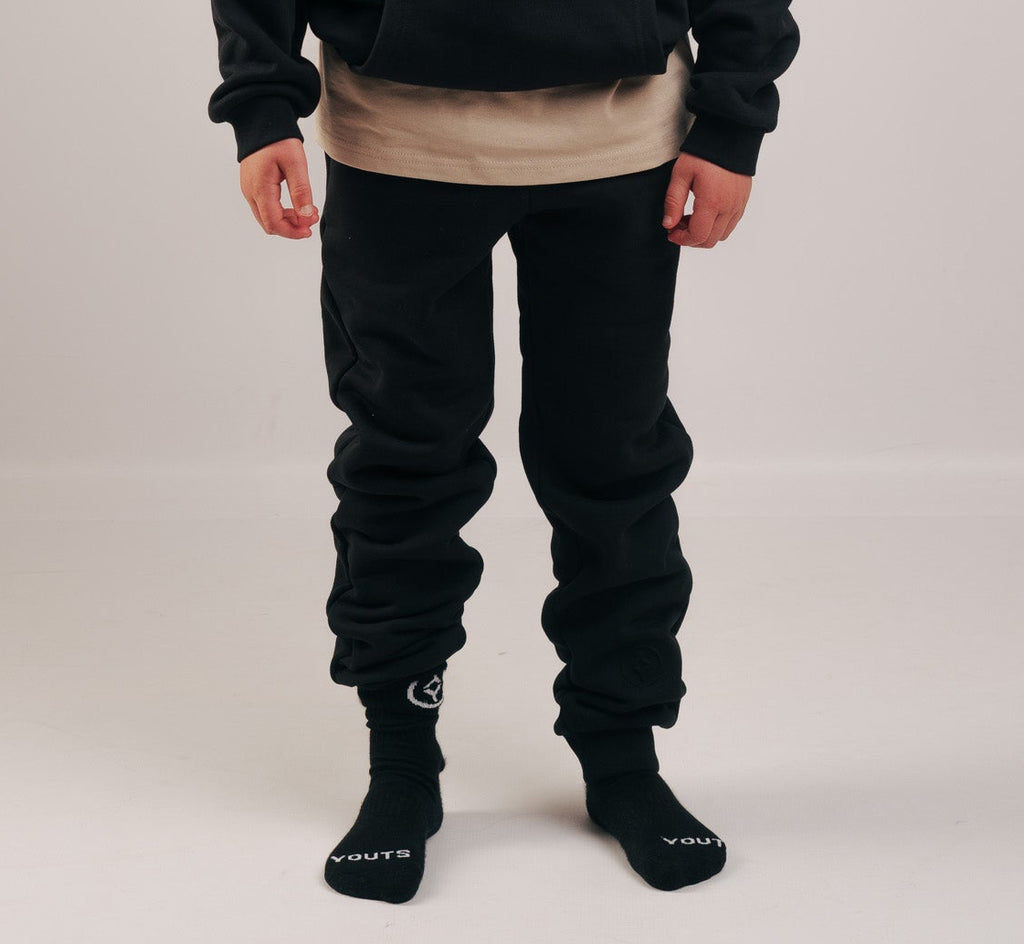 YOUTS Cuffed Joggers in Black