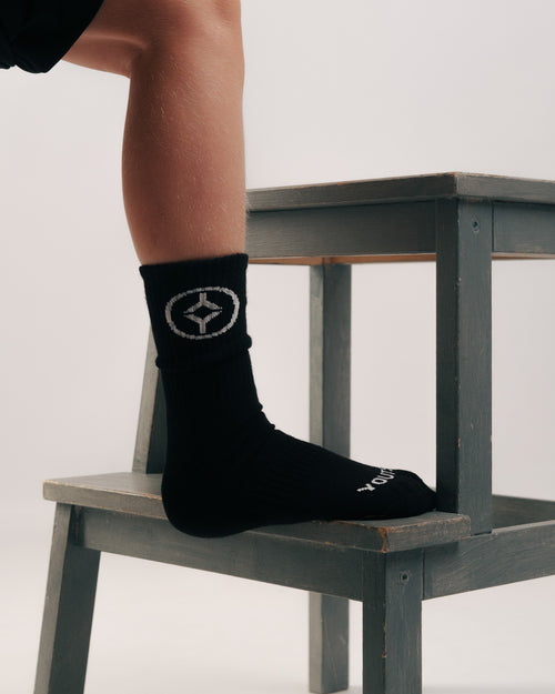 YOUTS Black Crew Socks