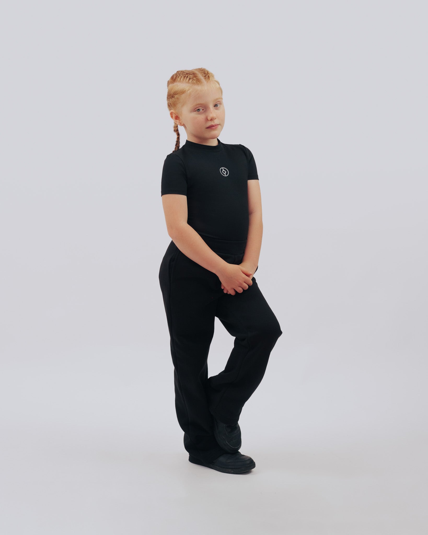 YOUTS Girls Tuck Tee Bodysuit in Black
