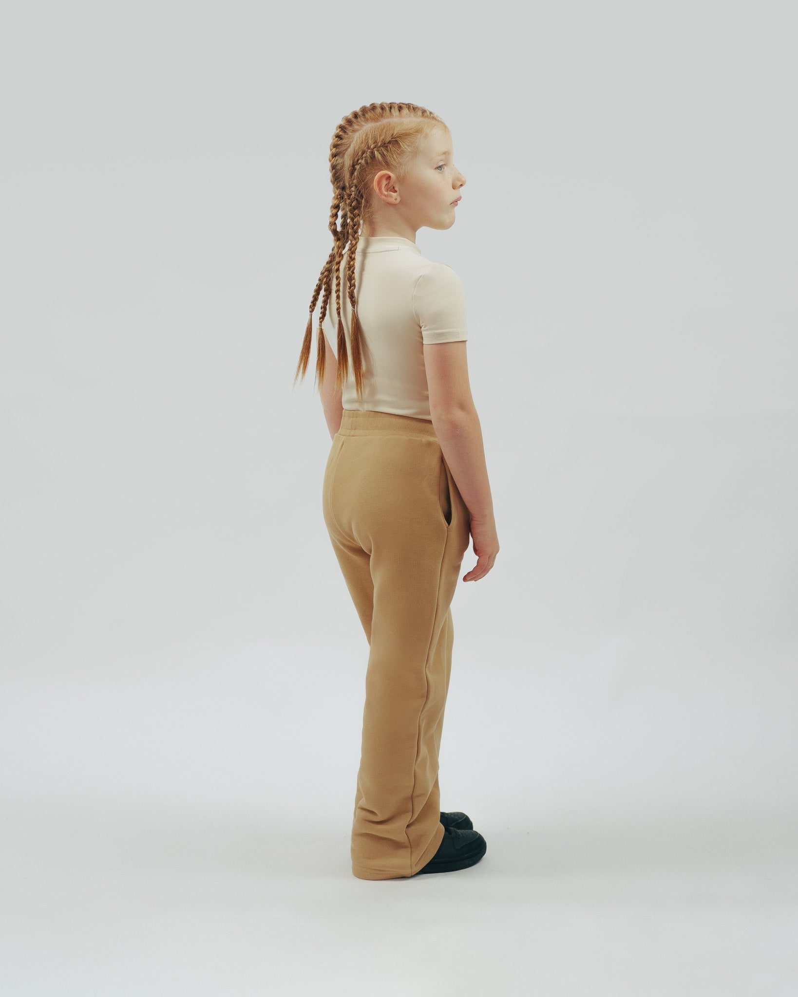 YOUTS Girls Tuck Tee Bodysuit in Tan