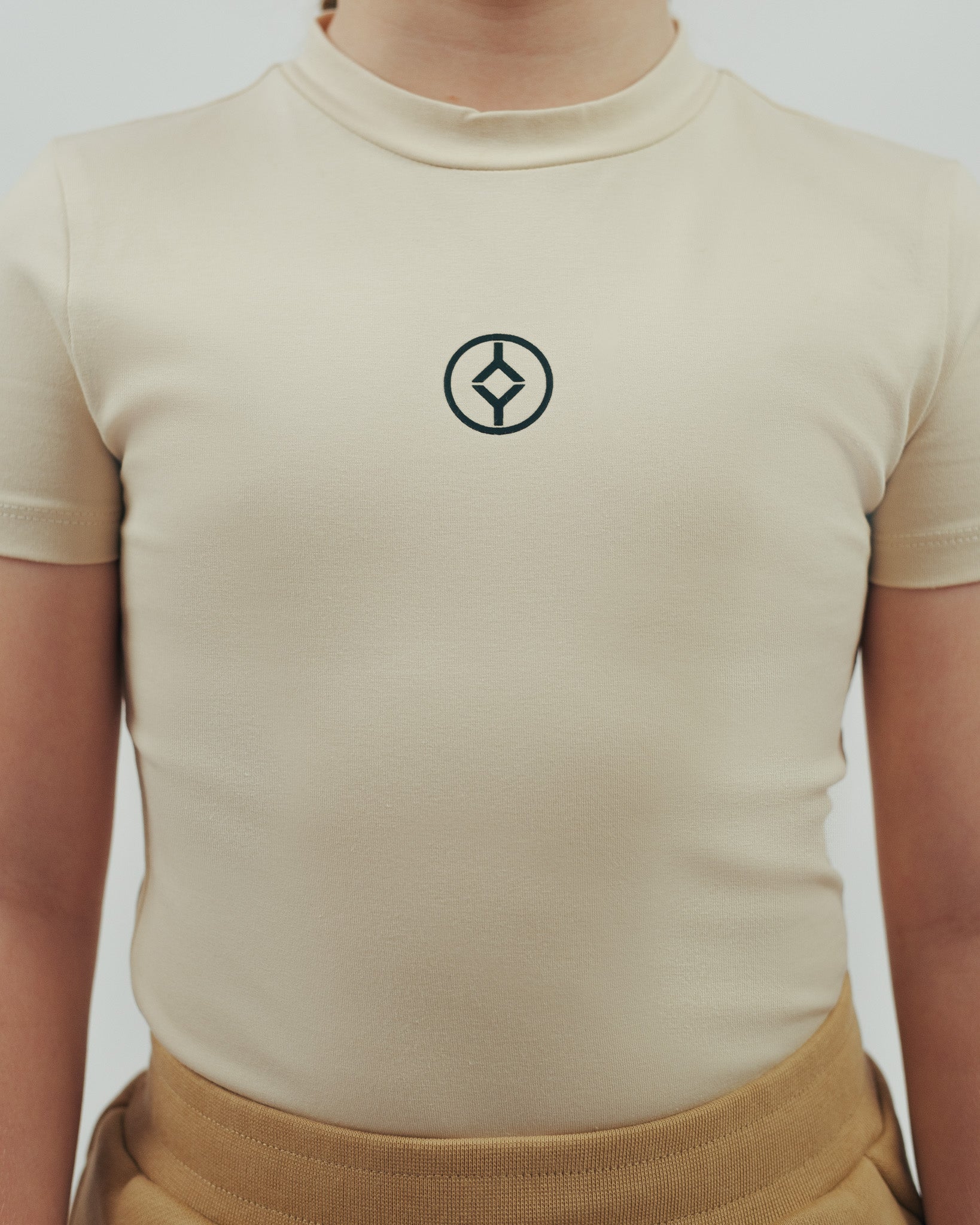 YOUTS Girls Tuck Tee Bodysuit in Tan
