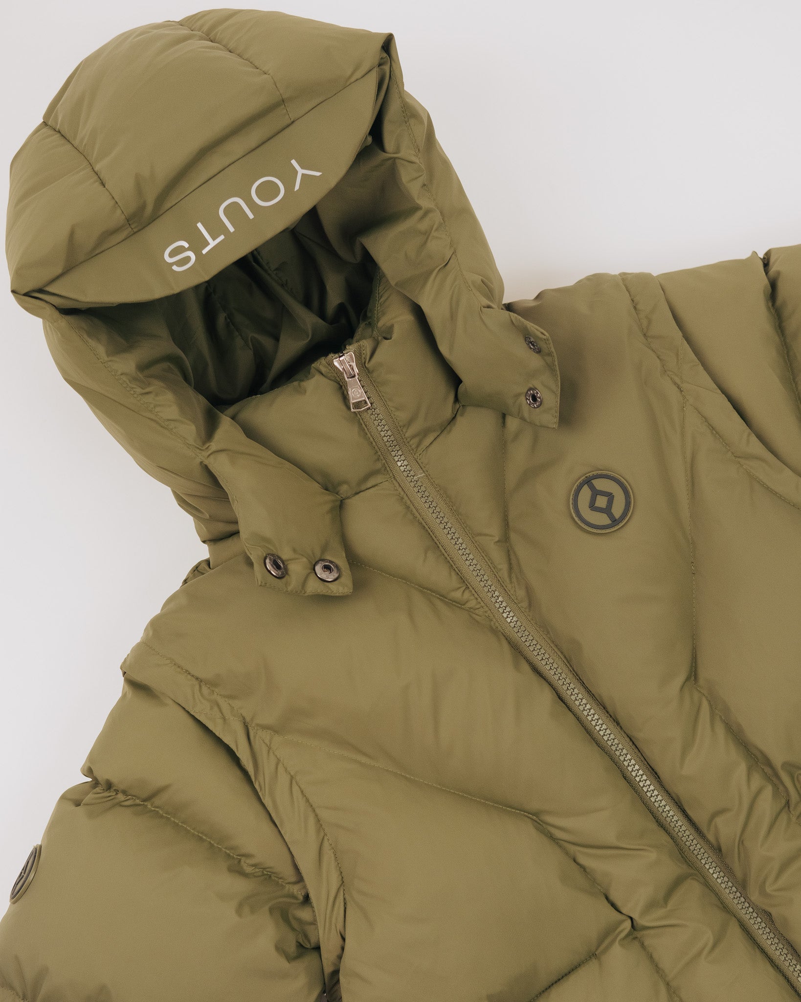 YOUTS Boys Hybrid Coat in Forest Green