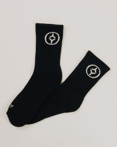 YOUTS Black Crew Socks