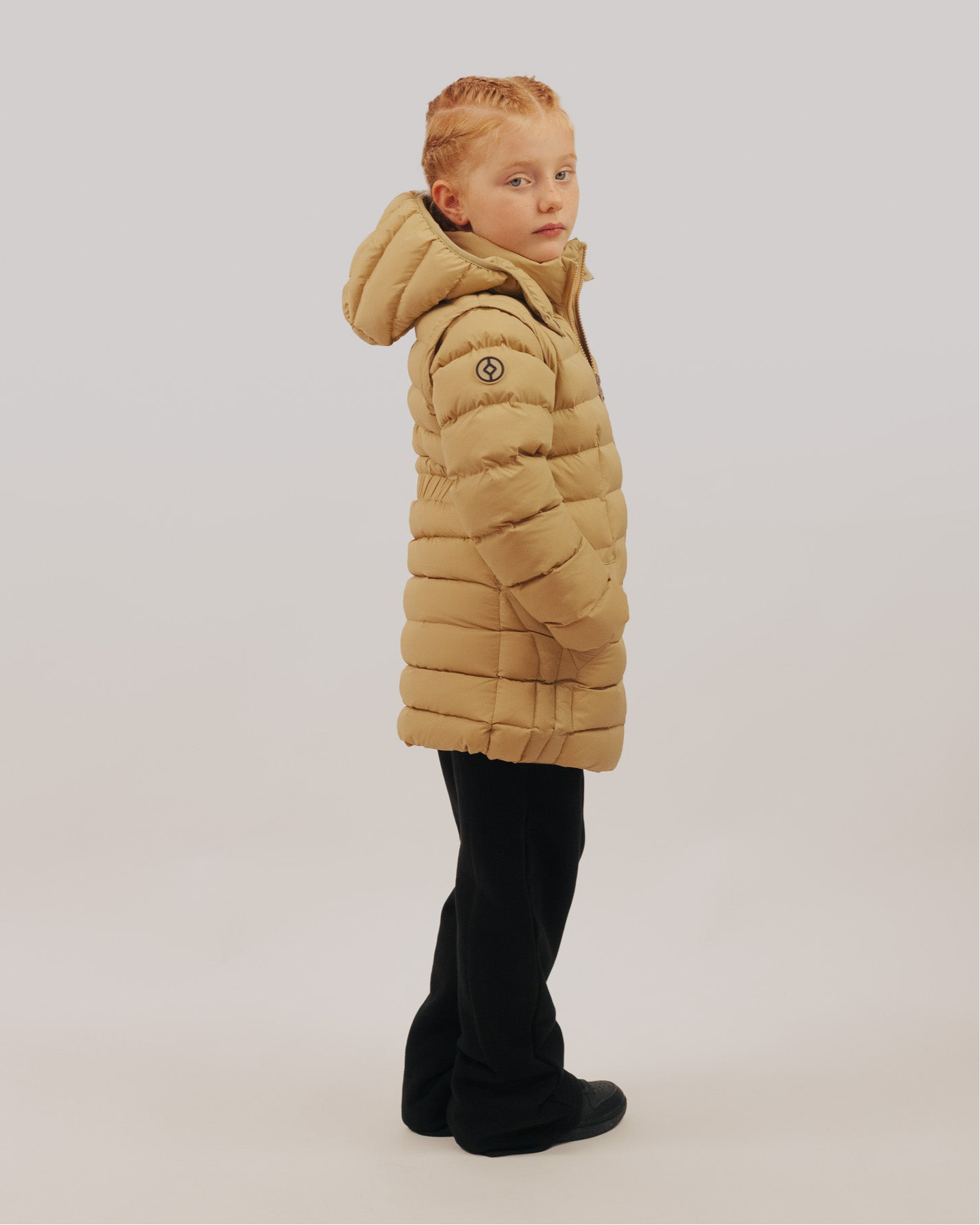 YOUTS Girls Hybrid Bell Coat in Sand